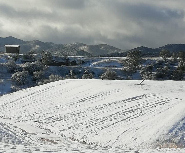 Talud con nieve